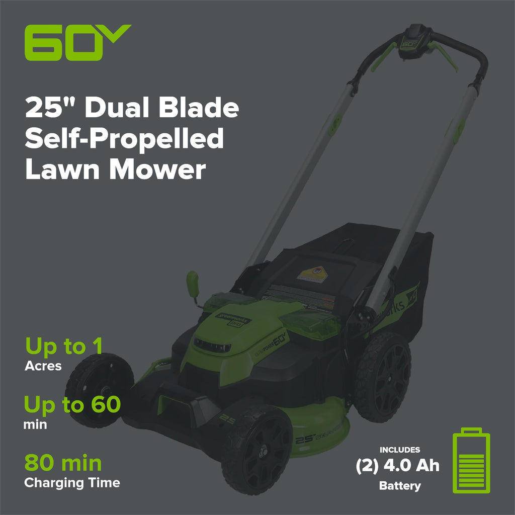 60V Cordless Self-Propelled Lawn Mower 63.5cm