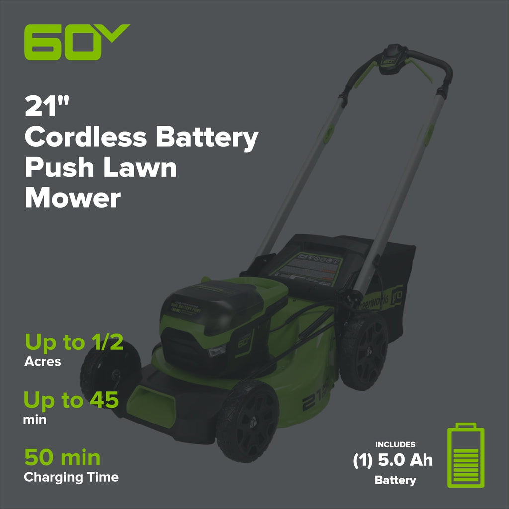 MO60L516 Cordless Push Mower Kit 53.3cm 60V 5.0Ah