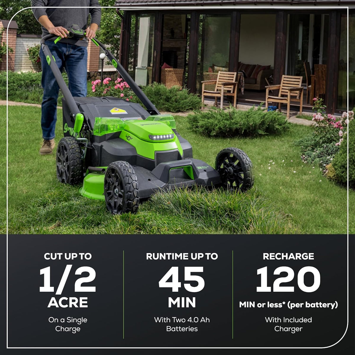 MO40L515 Cordless Self-Propelled Mower Kit 63.5cm 40V 4.0Ah