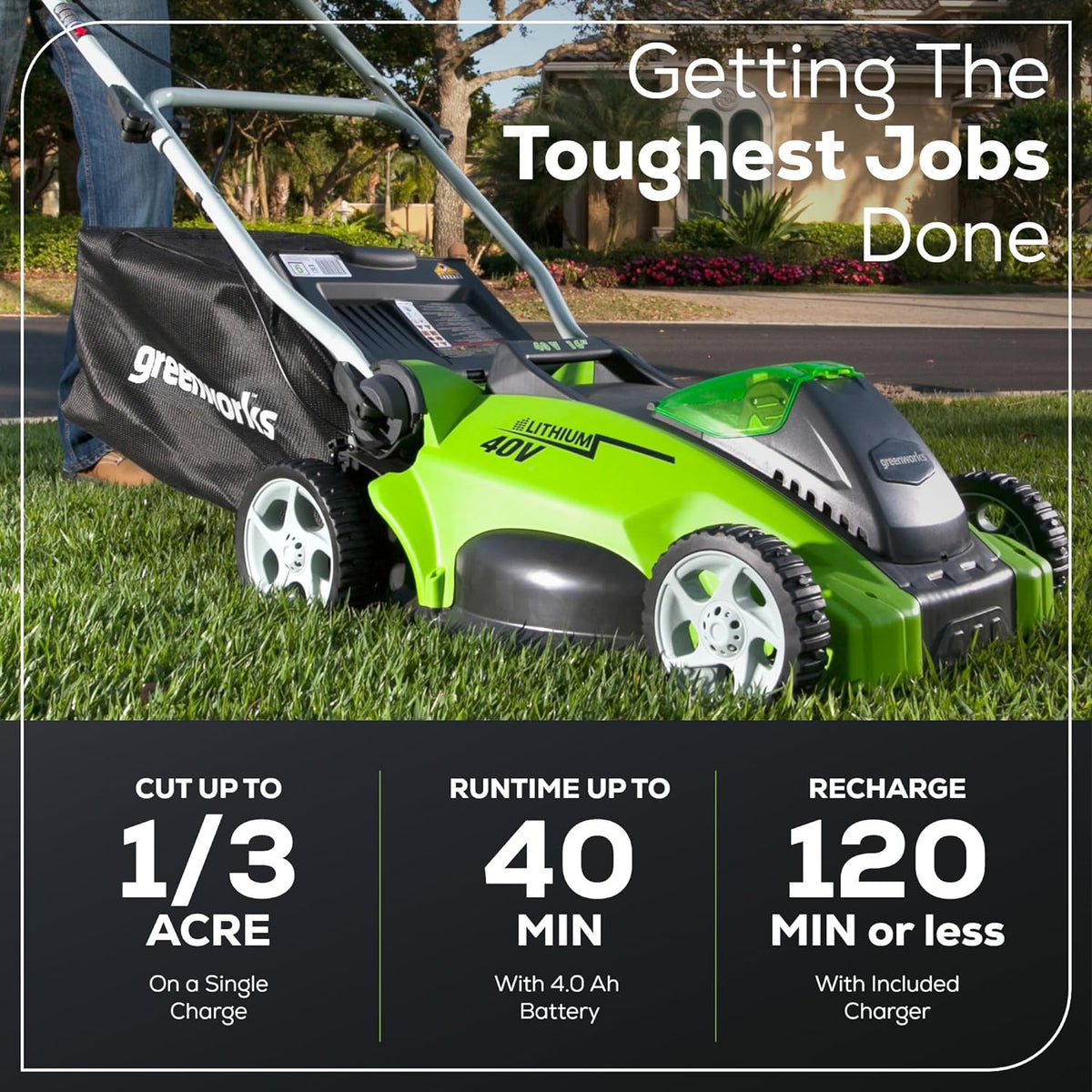 LM1604 Cordless Push Mower Kit 40.6cm 40V