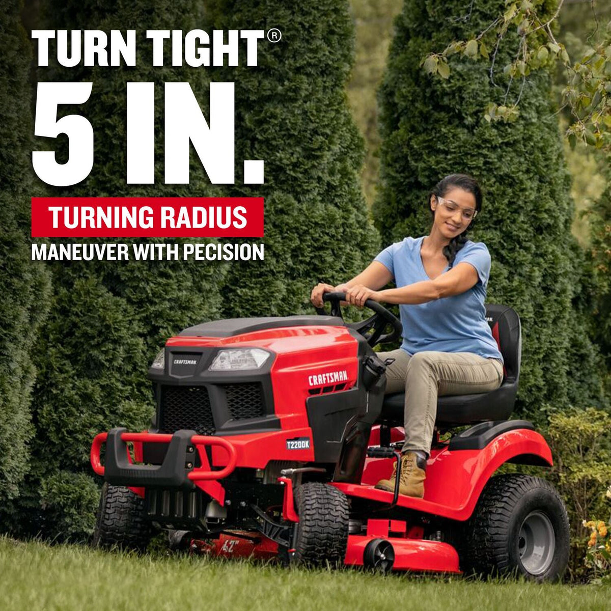 T2200K Turn Tight Gas Lawn Tractor 106.7cm 20 HP