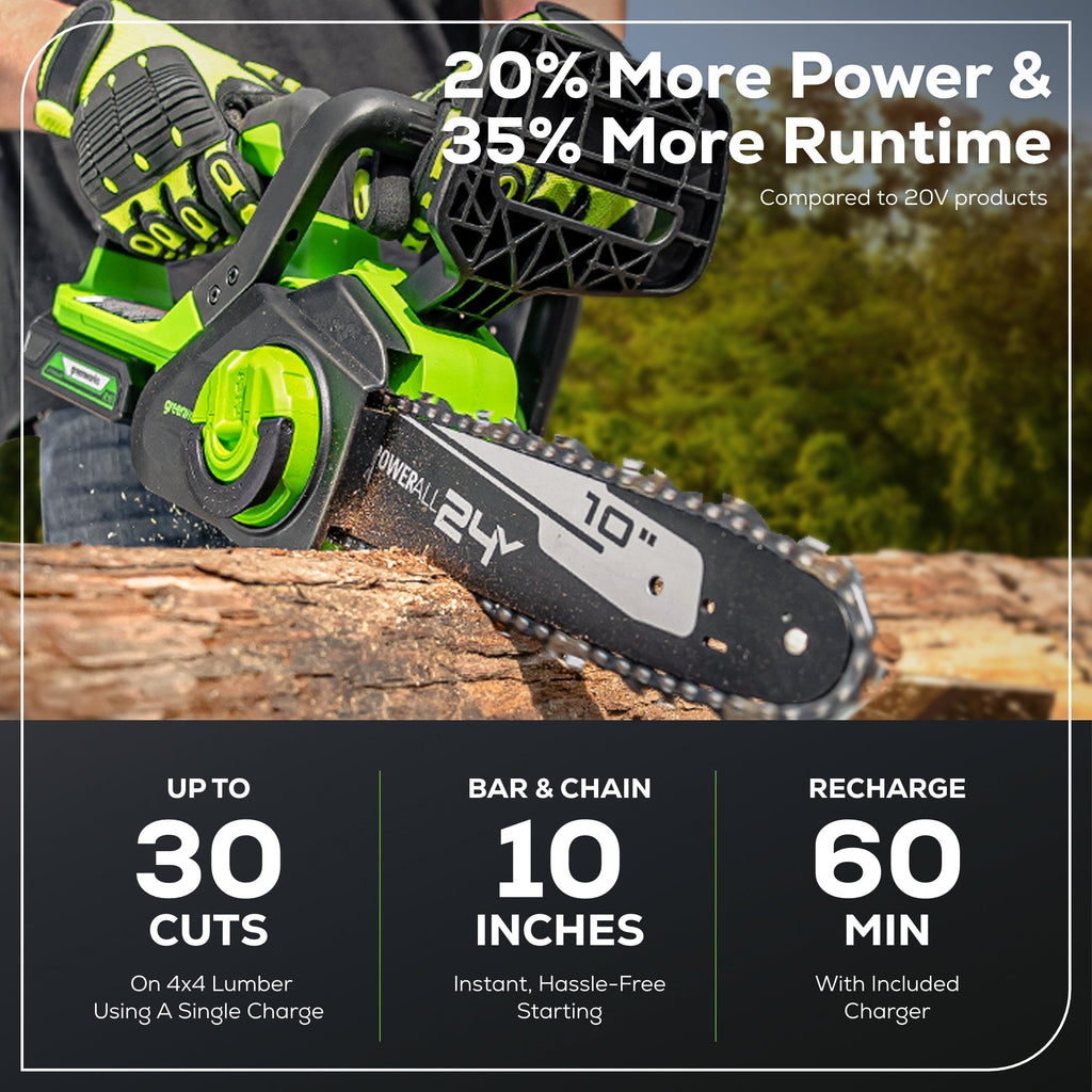 CS24B210 Cordless Chainsaw 25.4cm 24V 2.0Ah