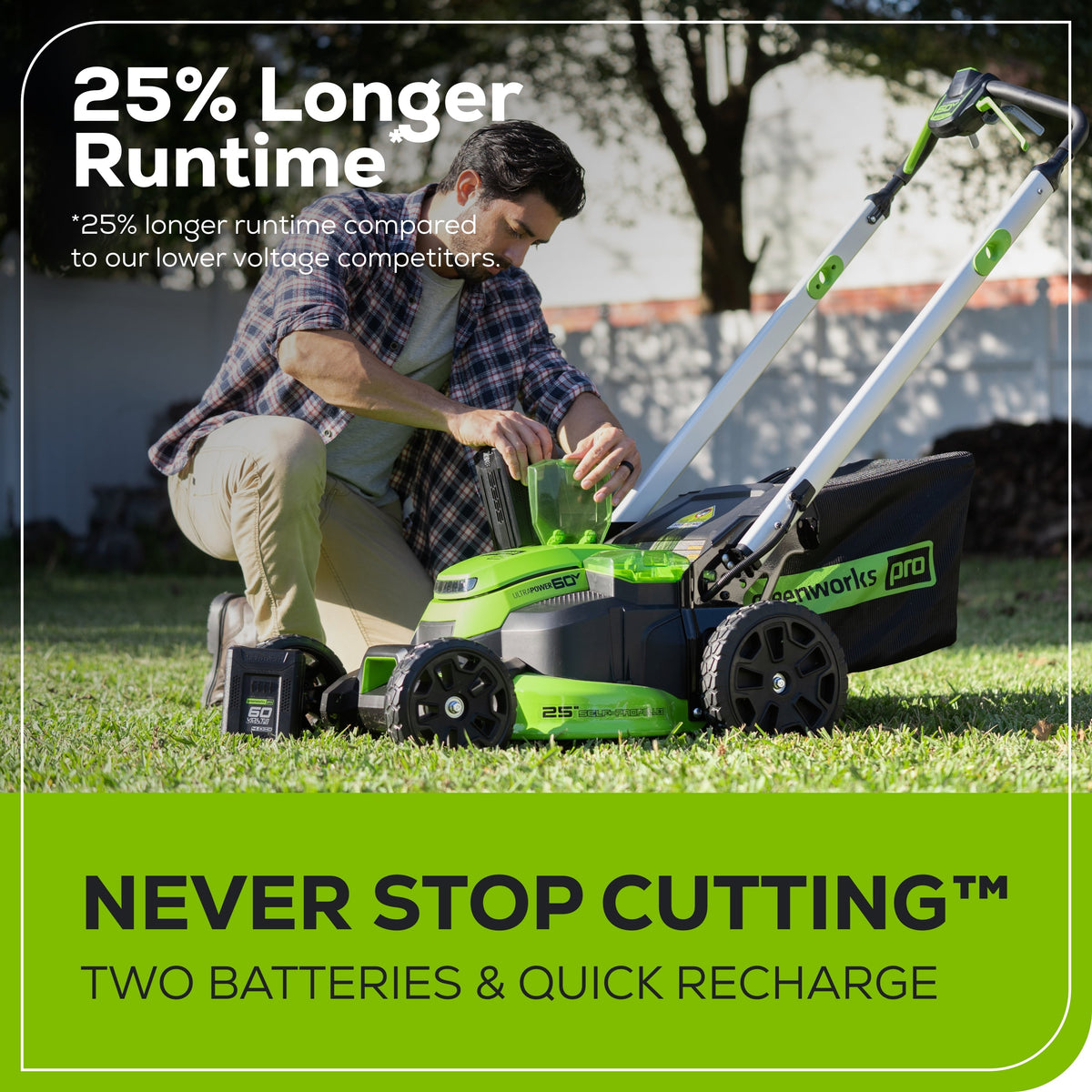 60V Cordless Self-Propelled Lawn Mower 63.5cm