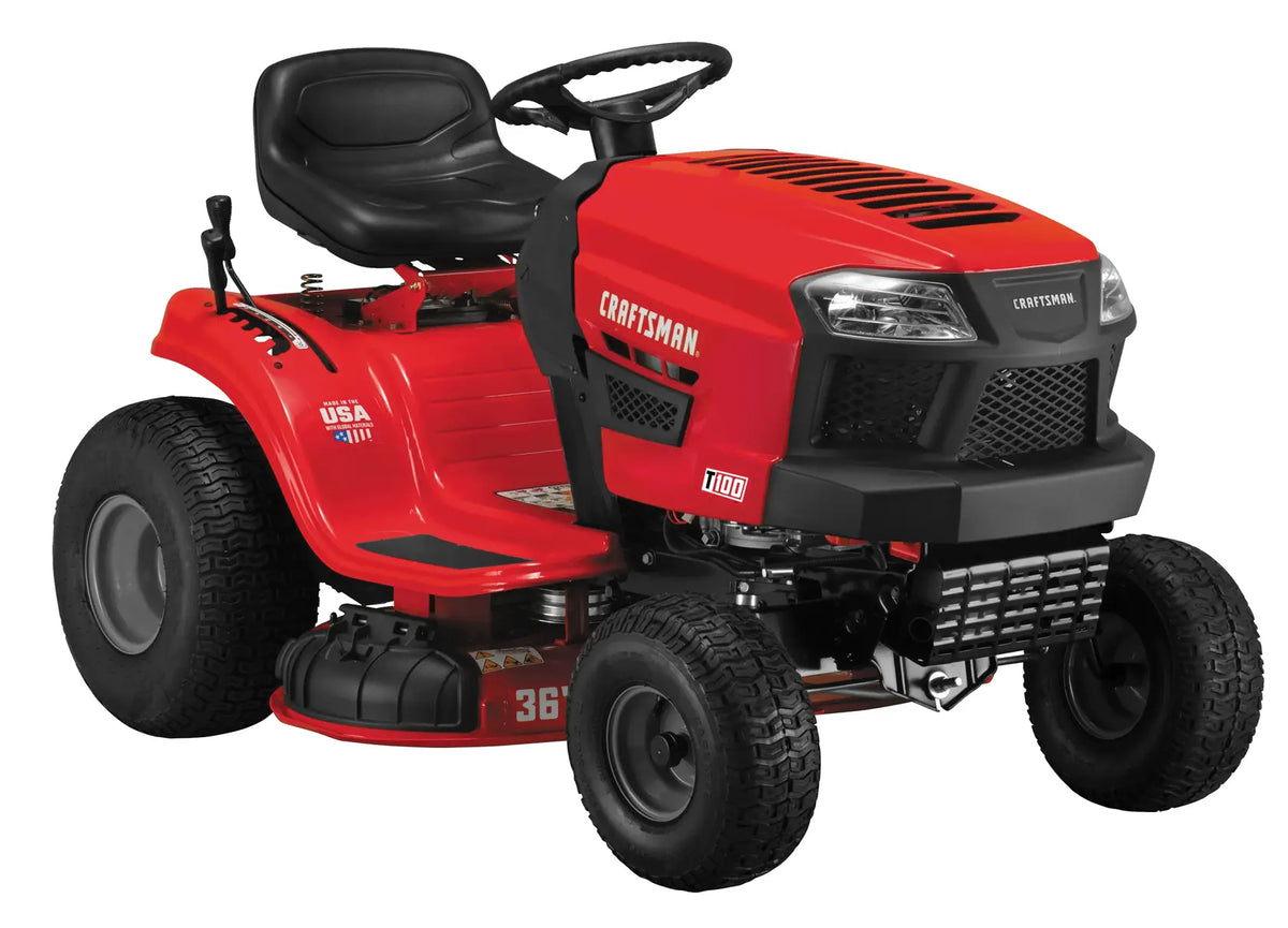 T100 Gear Drive Riding Lawn Mower 91.4cm